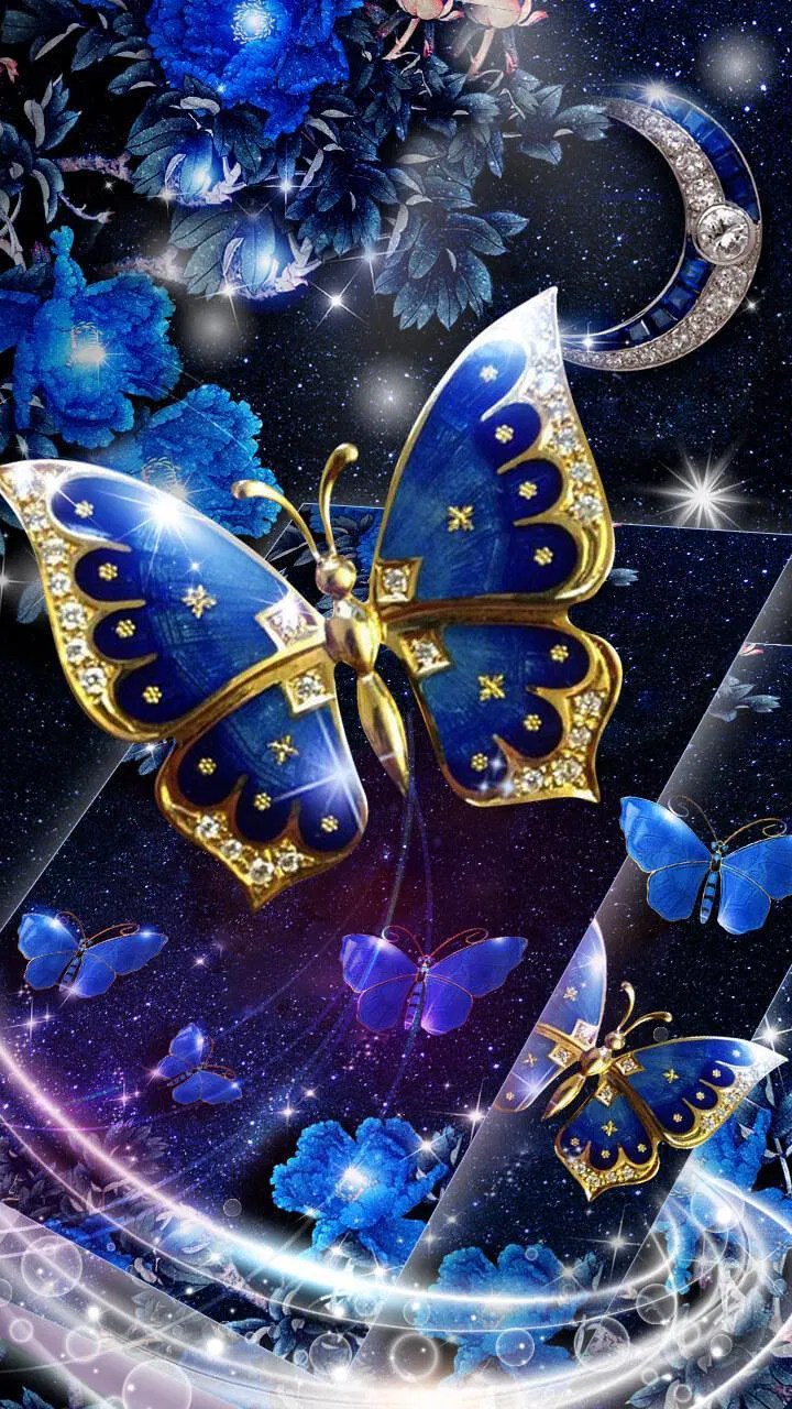 Share 72+ glitter butterfly wallpaper latest in.cdgdbentre