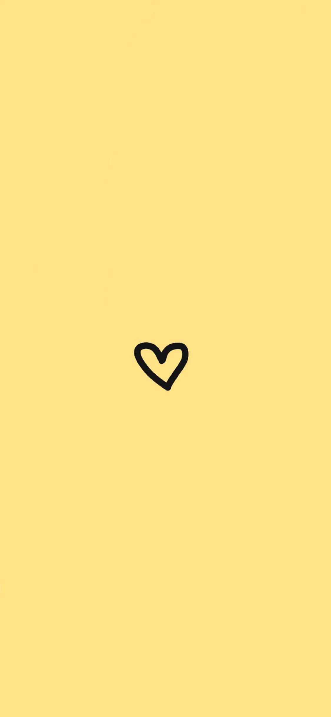 Yellow Heart Wallpaper