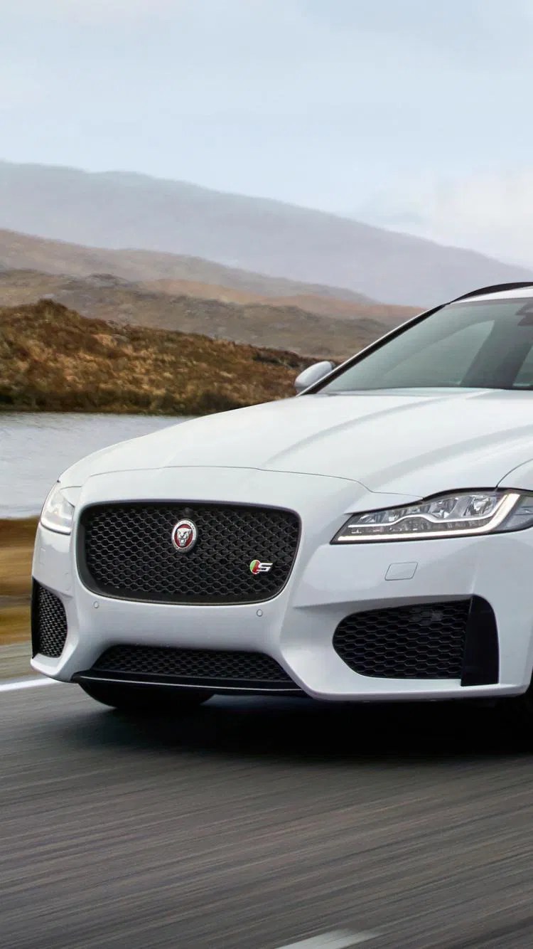 White Jaguar Car Wallpaper Hd