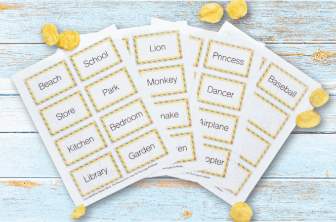 Charades Snacks For Game Night With Free Printable Charades Ideas
