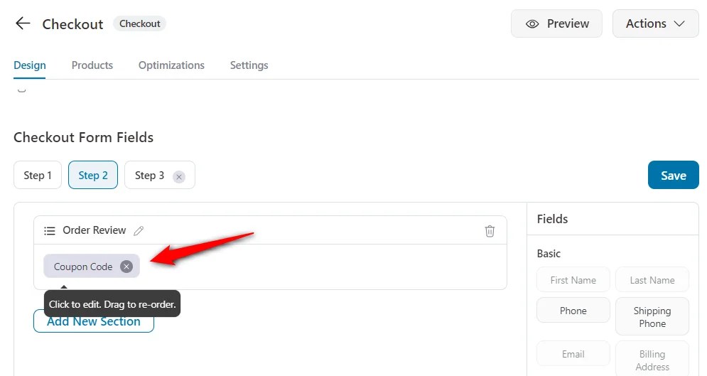 How to Add Coupon Field and Make it Collapsible FunnelKit