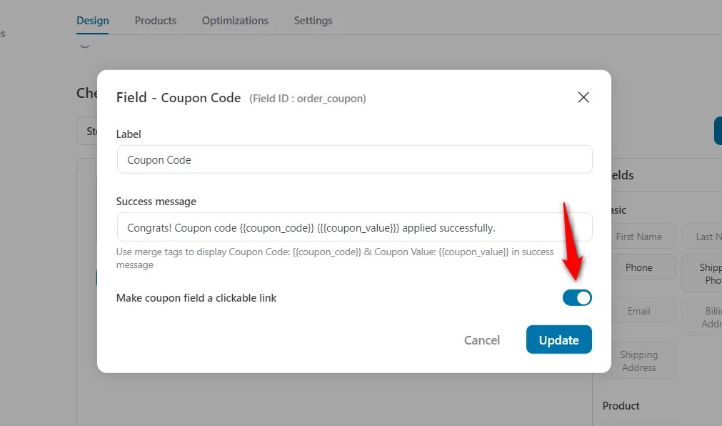 How to Add Coupon Field and Make it Collapsible FunnelKit