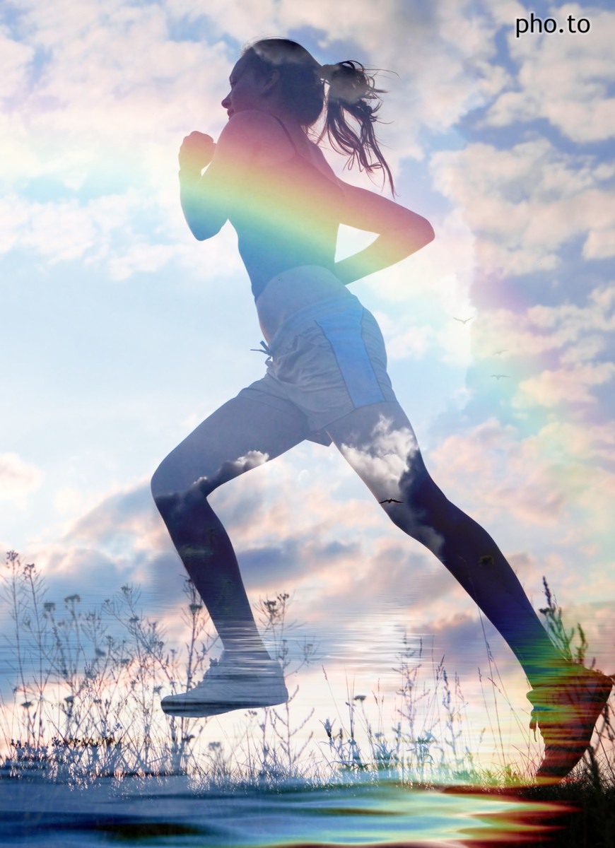 Double exposure effect blend two images together online.