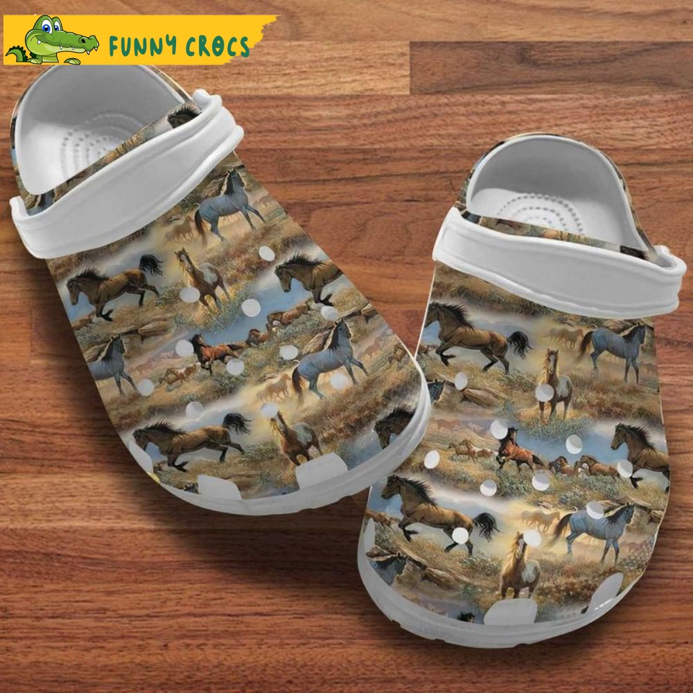 Amazing Horses Pattern Crocs Discover Comfort And Style Clog Shoes