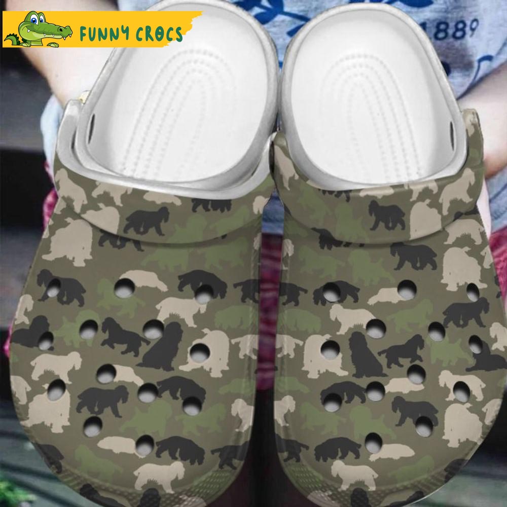 Cocker Spaniel Camo Pattern Dog Crocs Discover Comfort And Style Clog