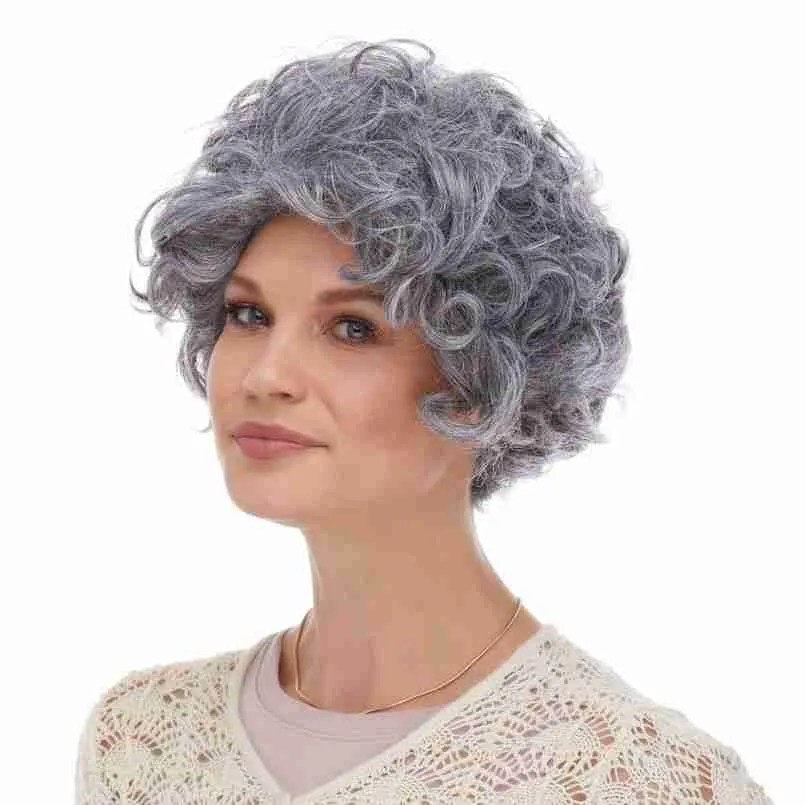 Mom Grandma or Old Lady Wig In Gray Stoners FunStore Downtown Fort