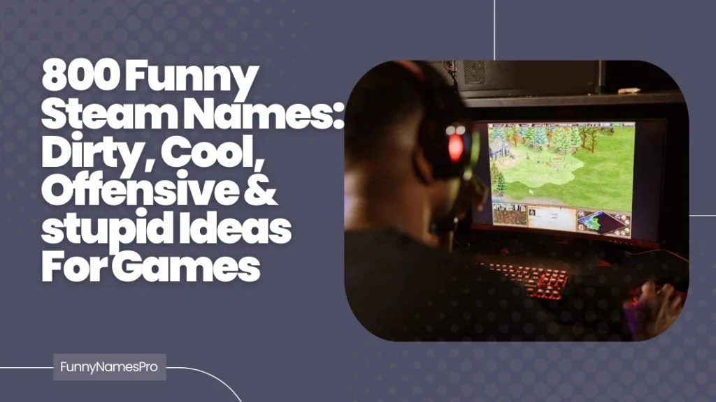 800 Funny Steam Names Dirty, Cool, Offensive & stupid Ideas For Games(05)