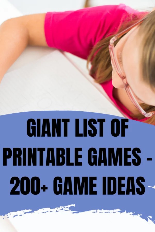 257+ Printable Games - Free Game List Of Ideas - Fun Party Pop