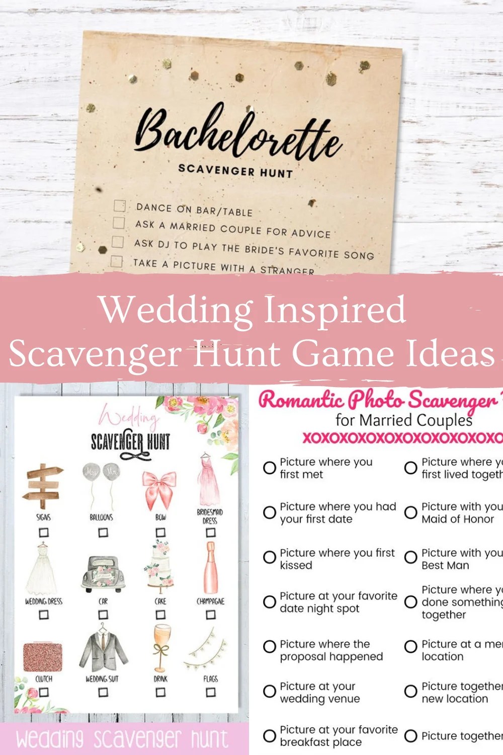 Wedding Scavenger Hunt Ideas + FREE Printable Fun Party Pop