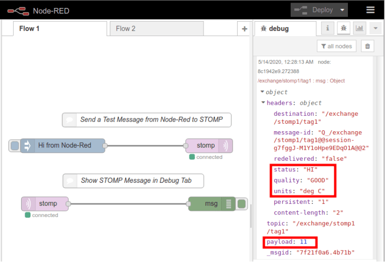 STOMP Protocol with RabbitMQ, NodeRed and Python Fun