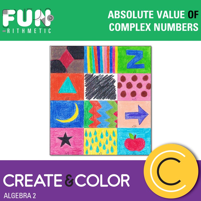 Absolute Value of Complex Numbers Create and Color Funrithmetic