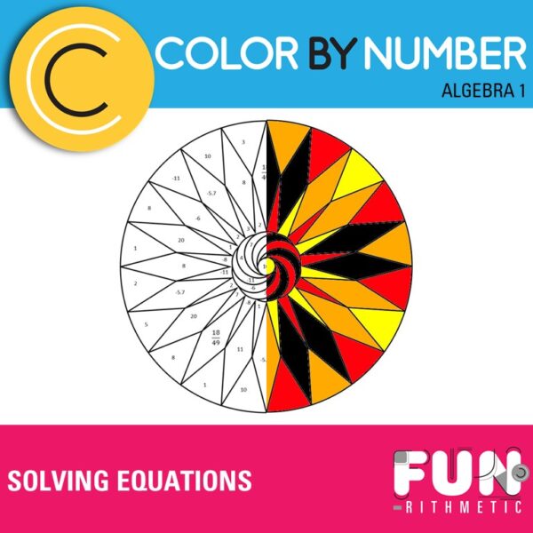 Solving Equations Color by Number | Funrithmetic
