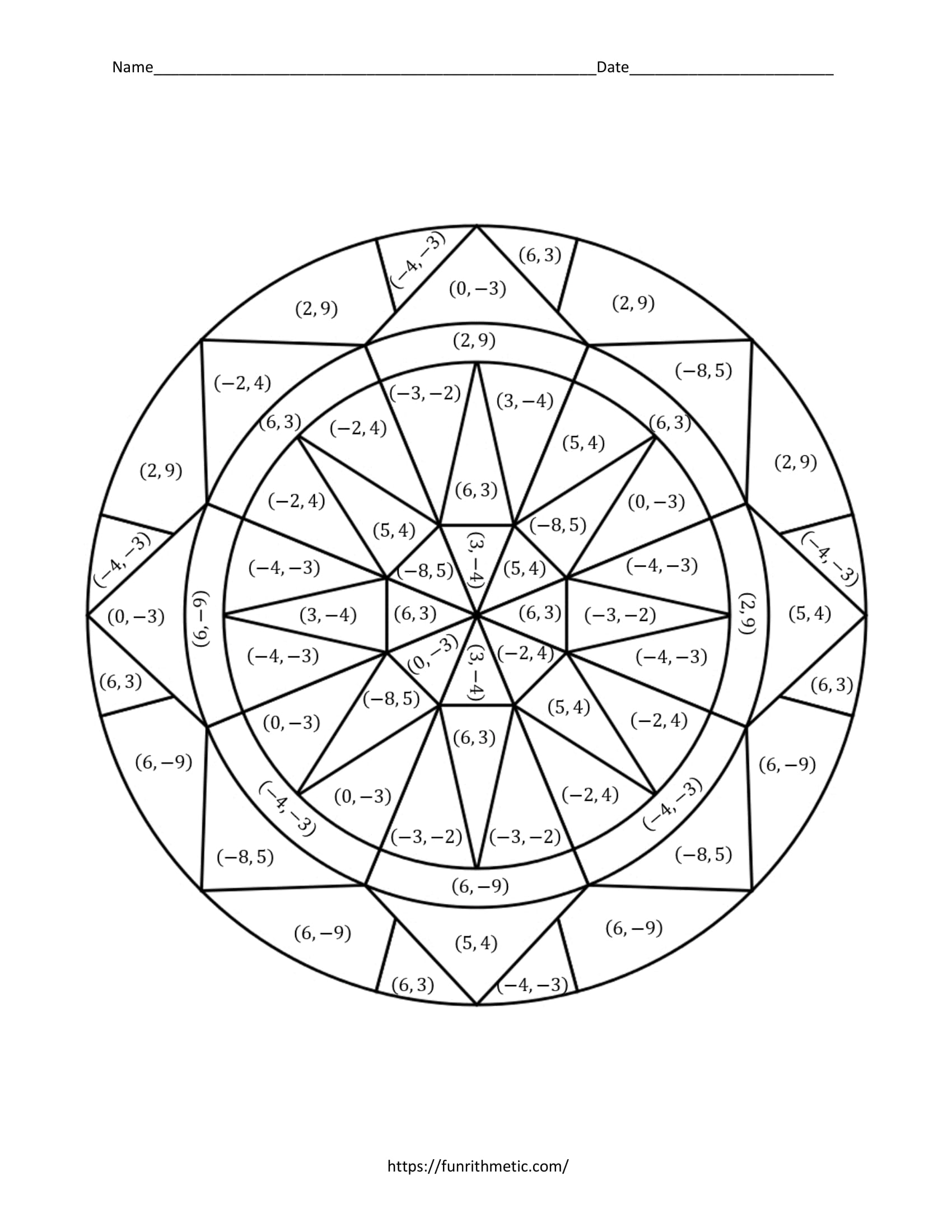 Solving Systems of Equations Color by Number | Funrithmetic