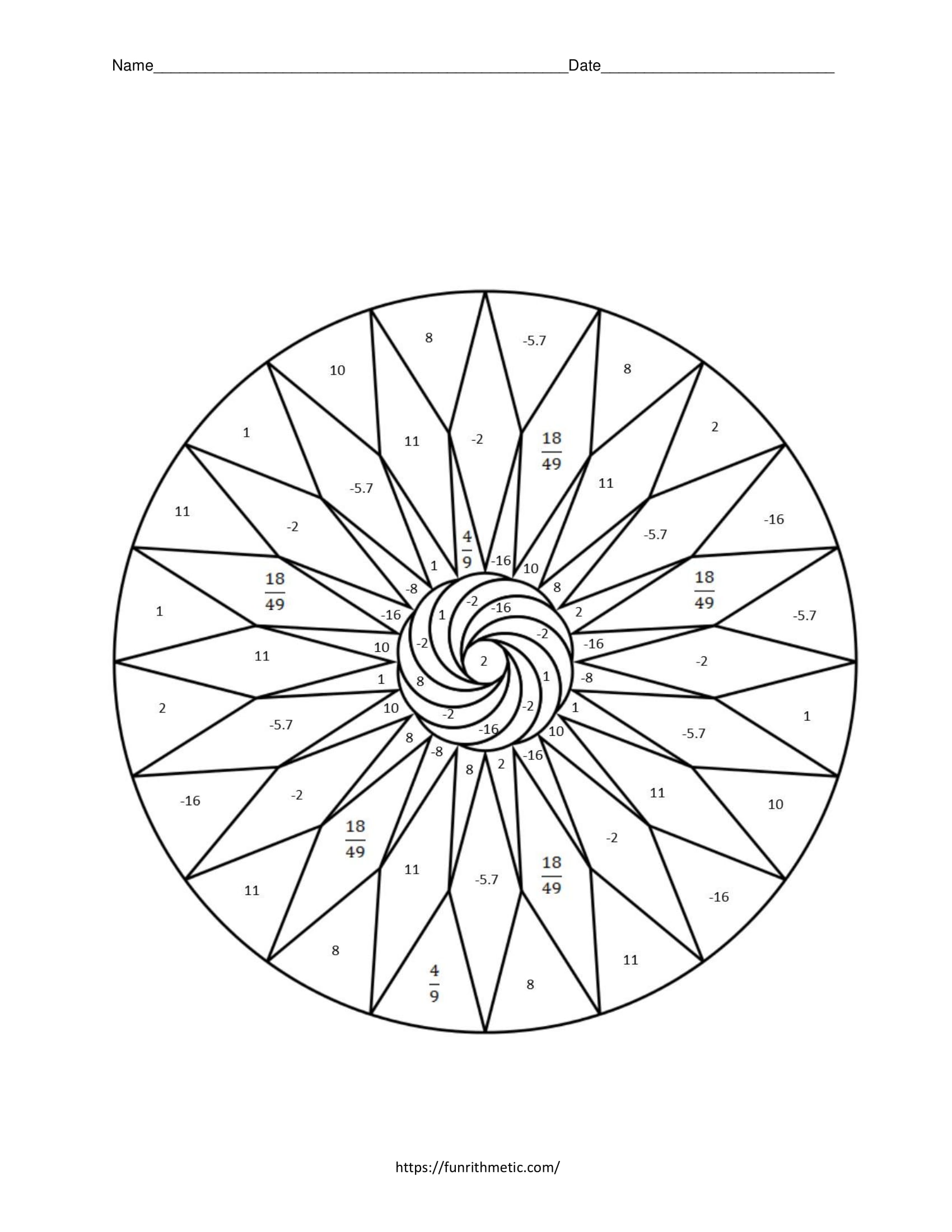 Solving Equations Color by Number | Funrithmetic