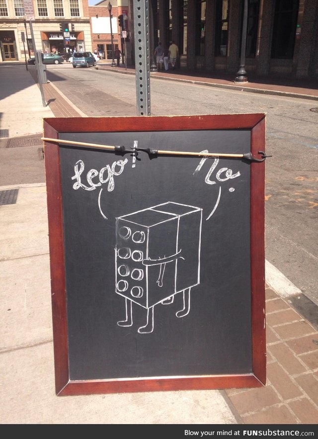 Sign outside a local shop in Knoxville FunSubstance