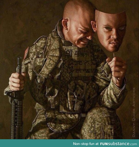 Powerful artwork about war FunSubstance