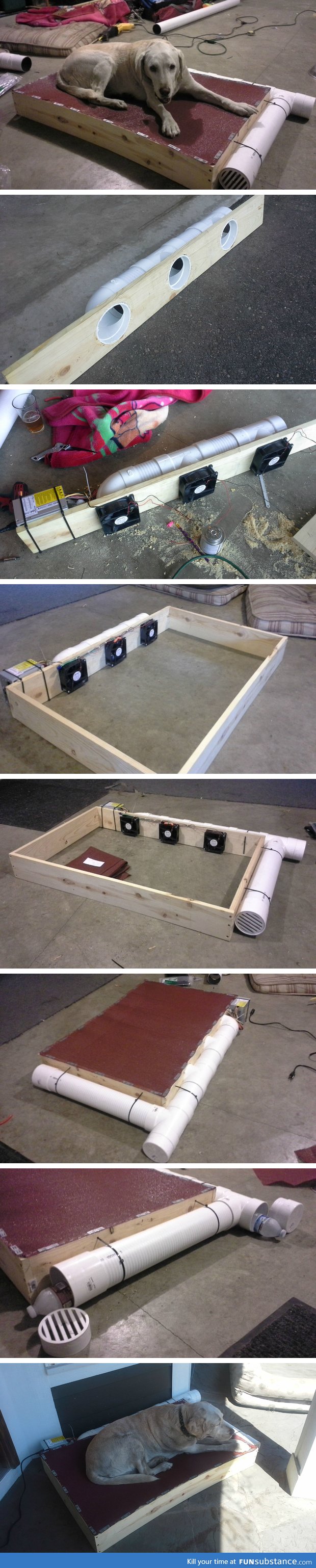 Redneck air conditioned dog bed FunSubstance