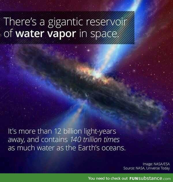 A reservoir of water vapor in space FunSubstance