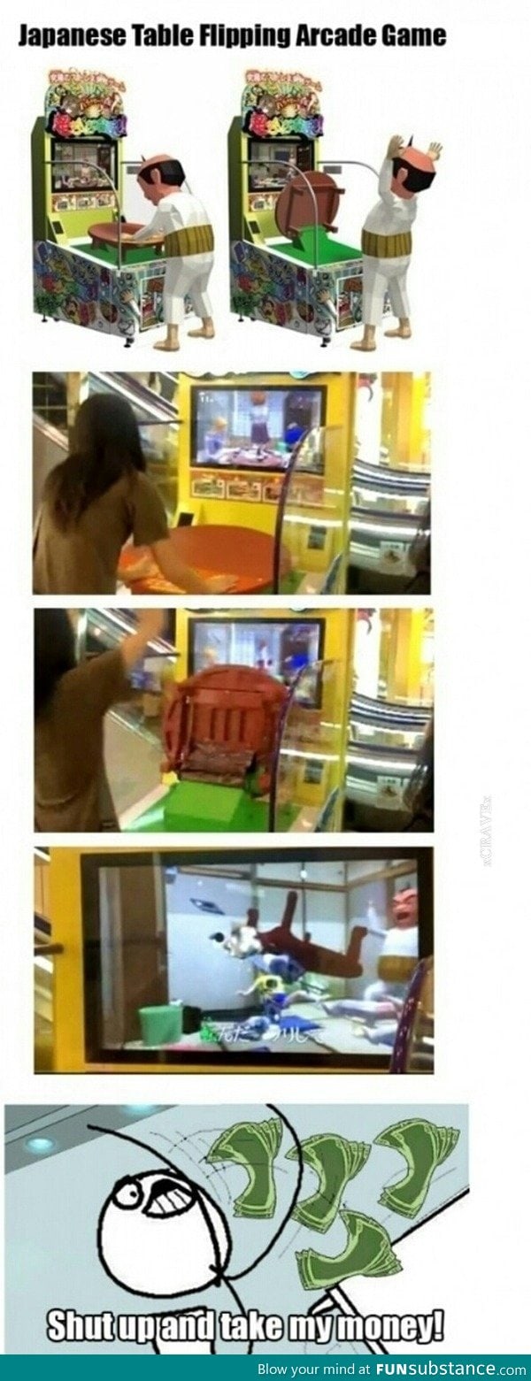 Flipping table arcade game FunSubstance