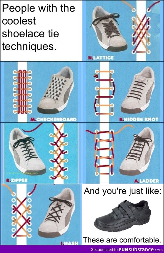 Shoelaces vs velcro FunSubstance