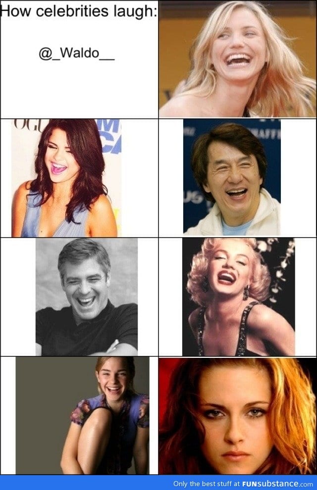 How celebrities laugh FunSubstance