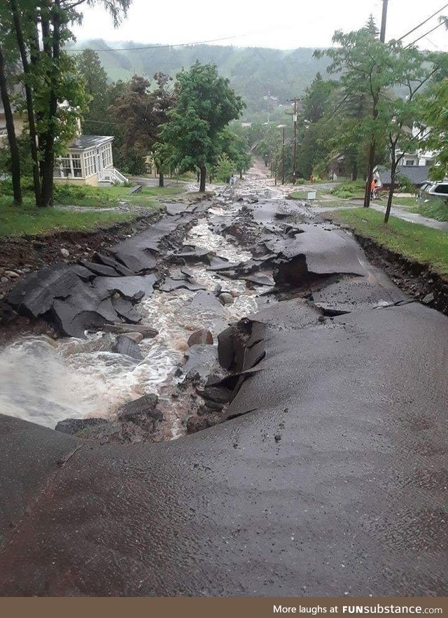 The state of things in Houghton, MI after insane rainfall and flooding FunSubstance
