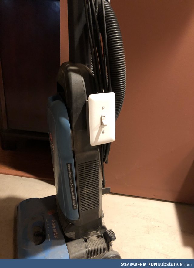 Vacuum cleaner on/off switch was sparking/broken and I didn’t want to