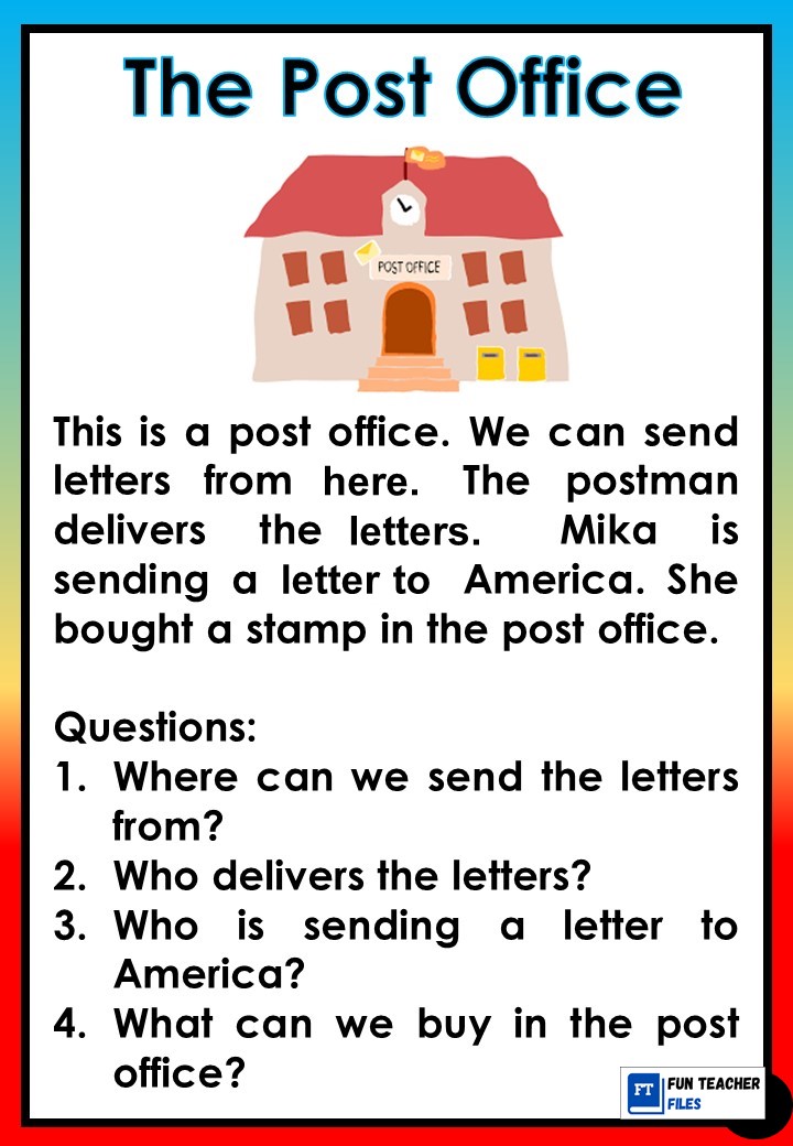 Reading Passages with Comprehension Questions - Fun Teacher Files