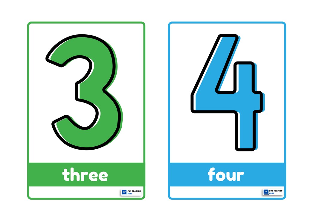 Number Flashcards 1 to 10 Fun Teacher Files