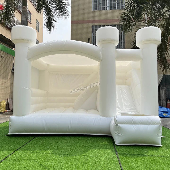 White Wedding Bounce House Combo Funtime Bounce Houses
