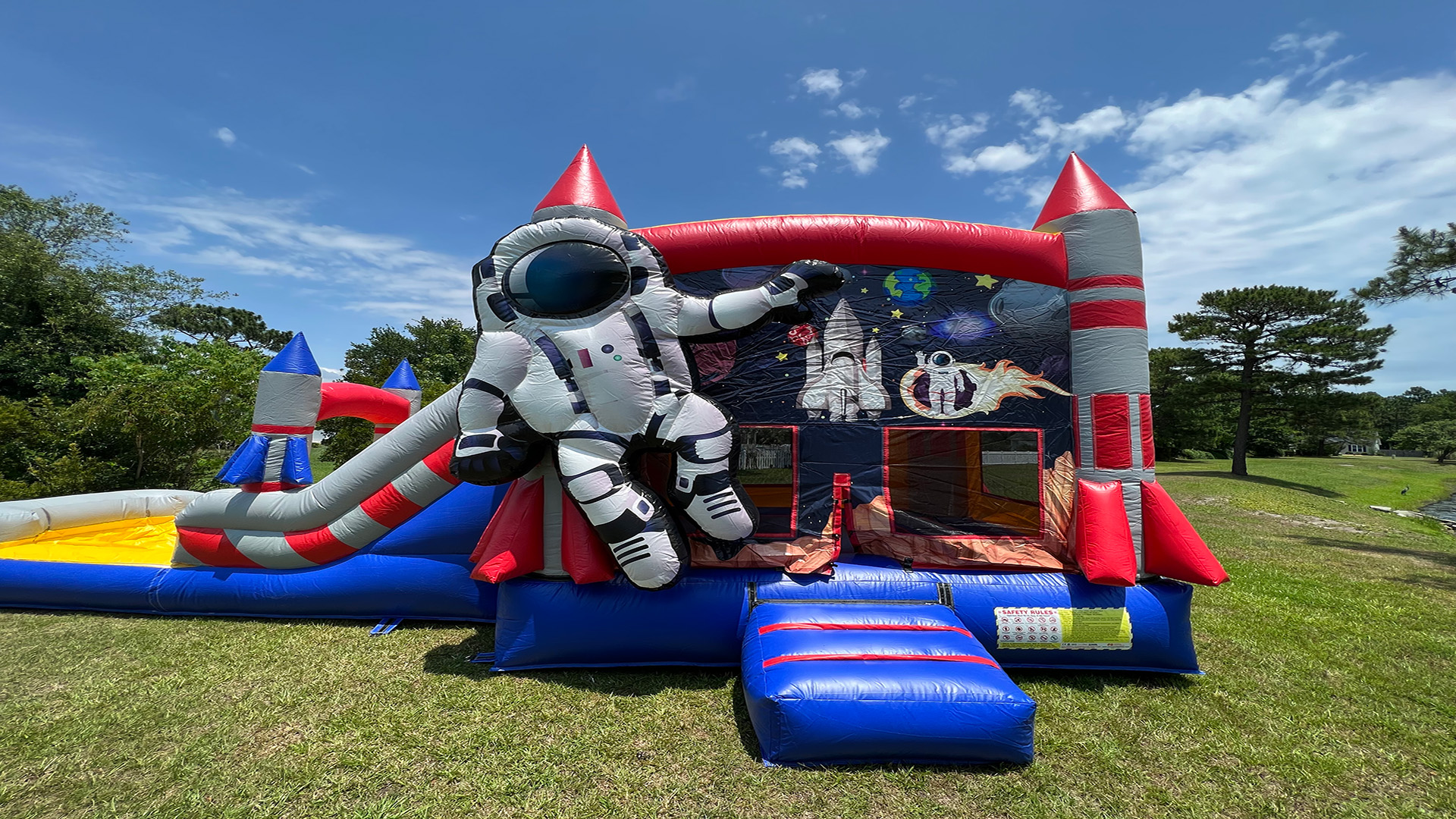 Astronaut Bounce House & Slide Combo Inflatable Rental Funtime