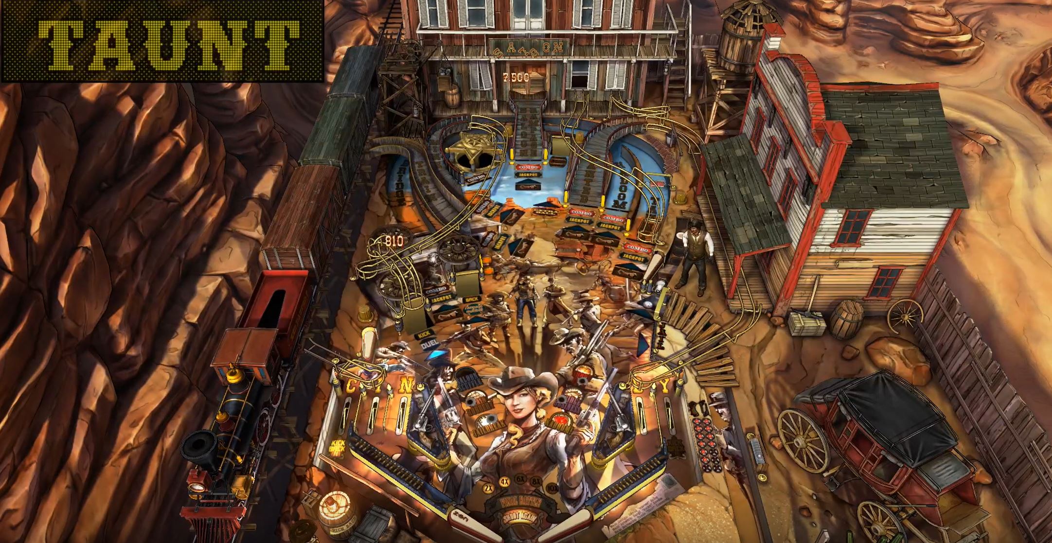 pinballwiz45b vs. Wild West Rampage (Pinball FX3) Fun With Bonus