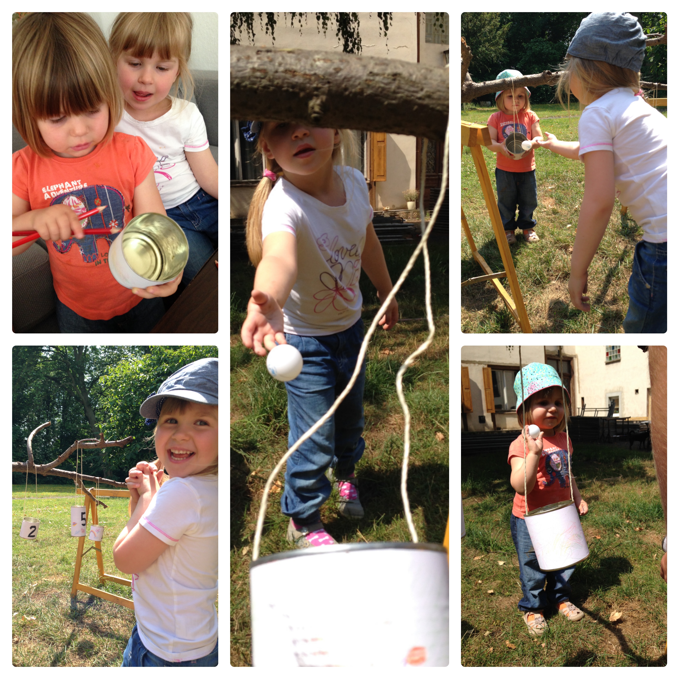 Fun Outdoor Aiming Game with Tin Cans Fun With Kids