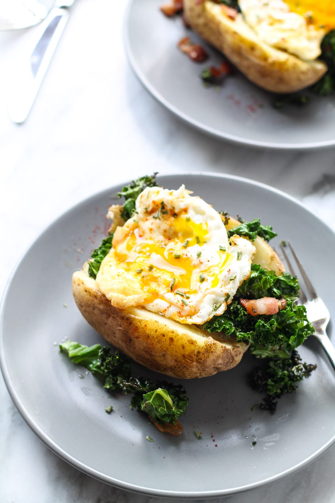 Low FODMAP Breakfast Stuffed Potato with Kale Fun Without FODMAPs