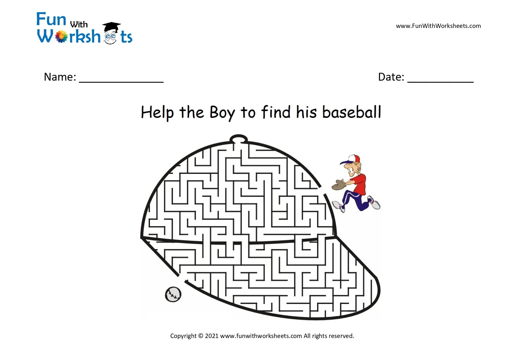 Maze Brain Teaser 12 free printable worksheets