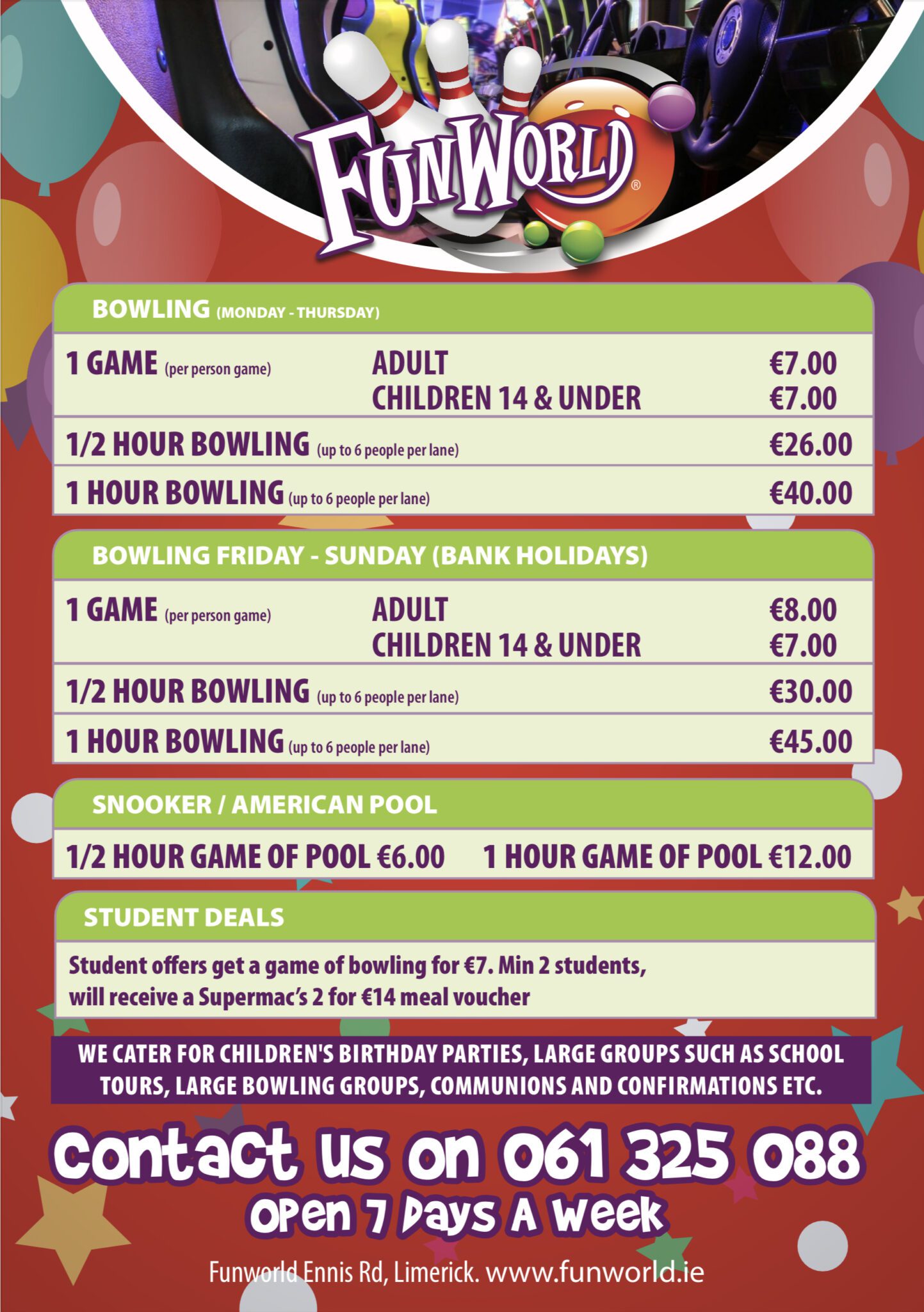 Bowling at Funworld Limerick