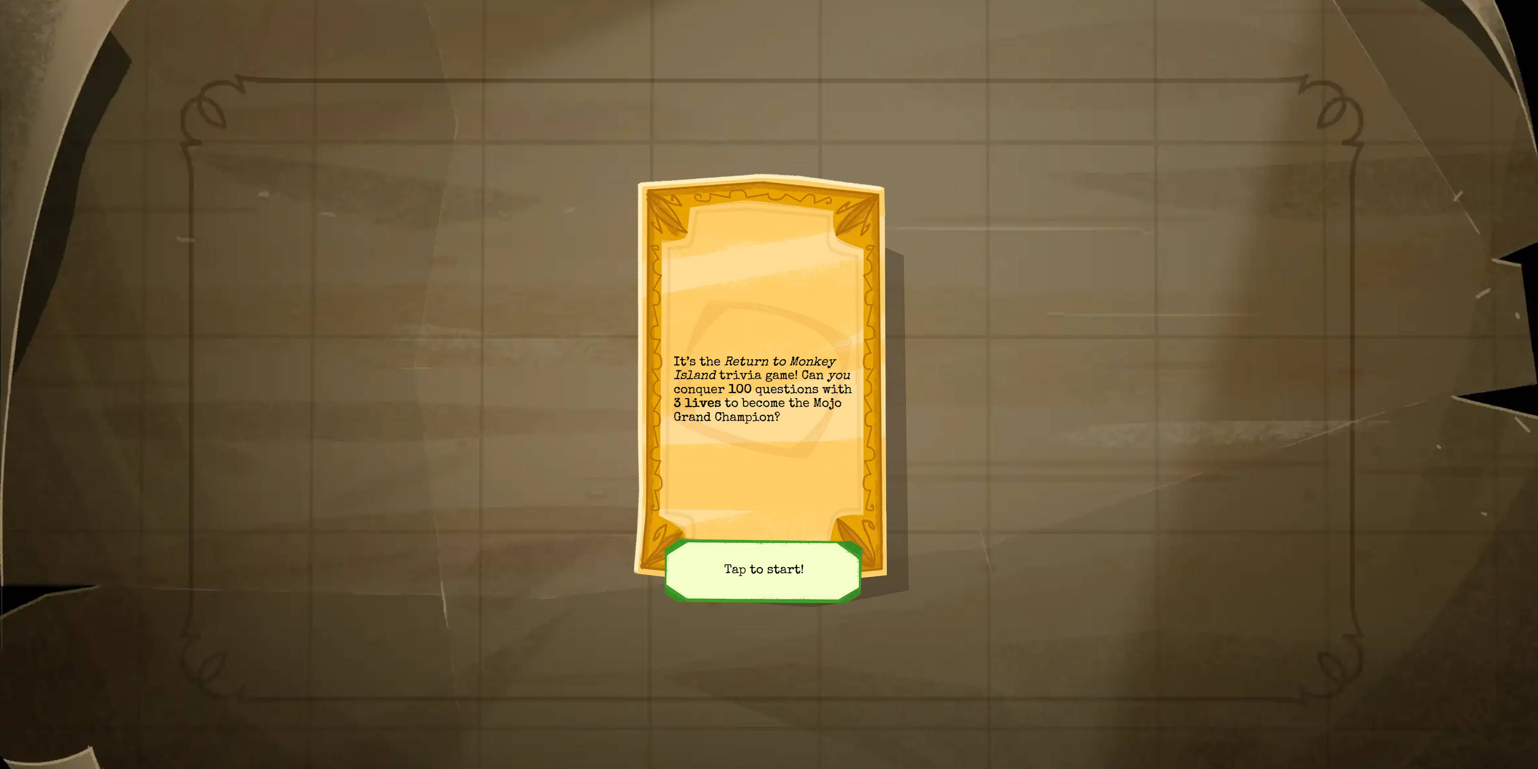 The Return to Monkey Island Trivia Card Game