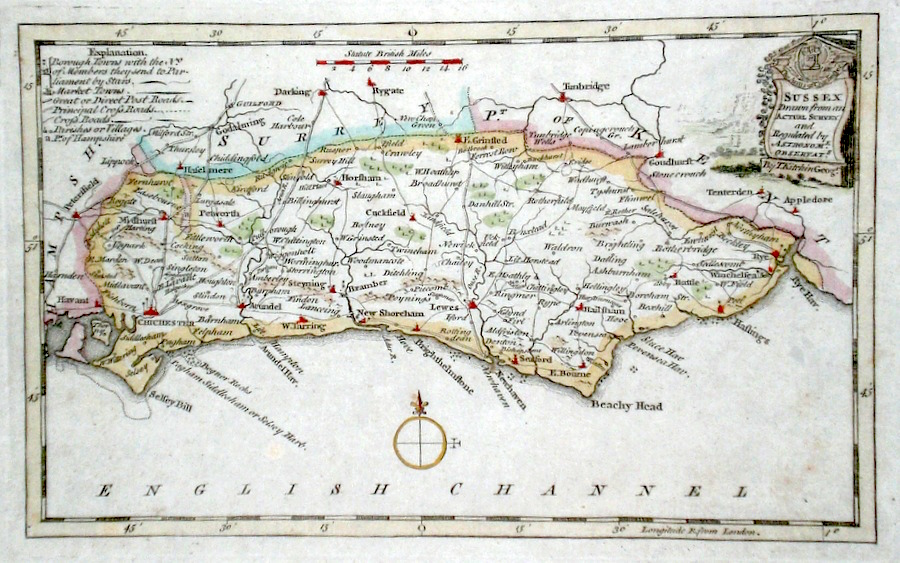 Antique Maps of Sussex