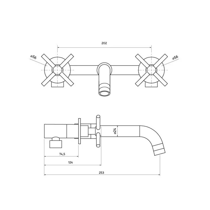 Perth builtin faucet Gold — Furnified