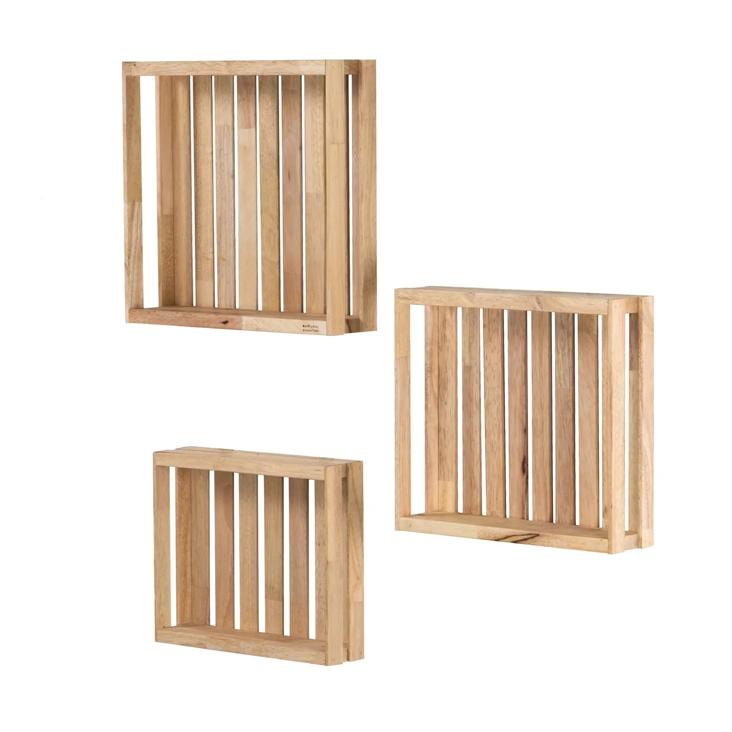 Solid wood grids storage boxes, 3pcs set Furniteam