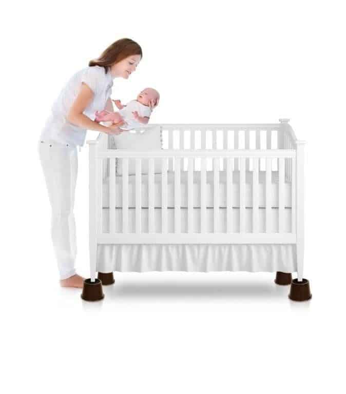 Slipstick Bed Risers/Furniture Risers 4 Pack Brown 5inch, 3inch, 2inch