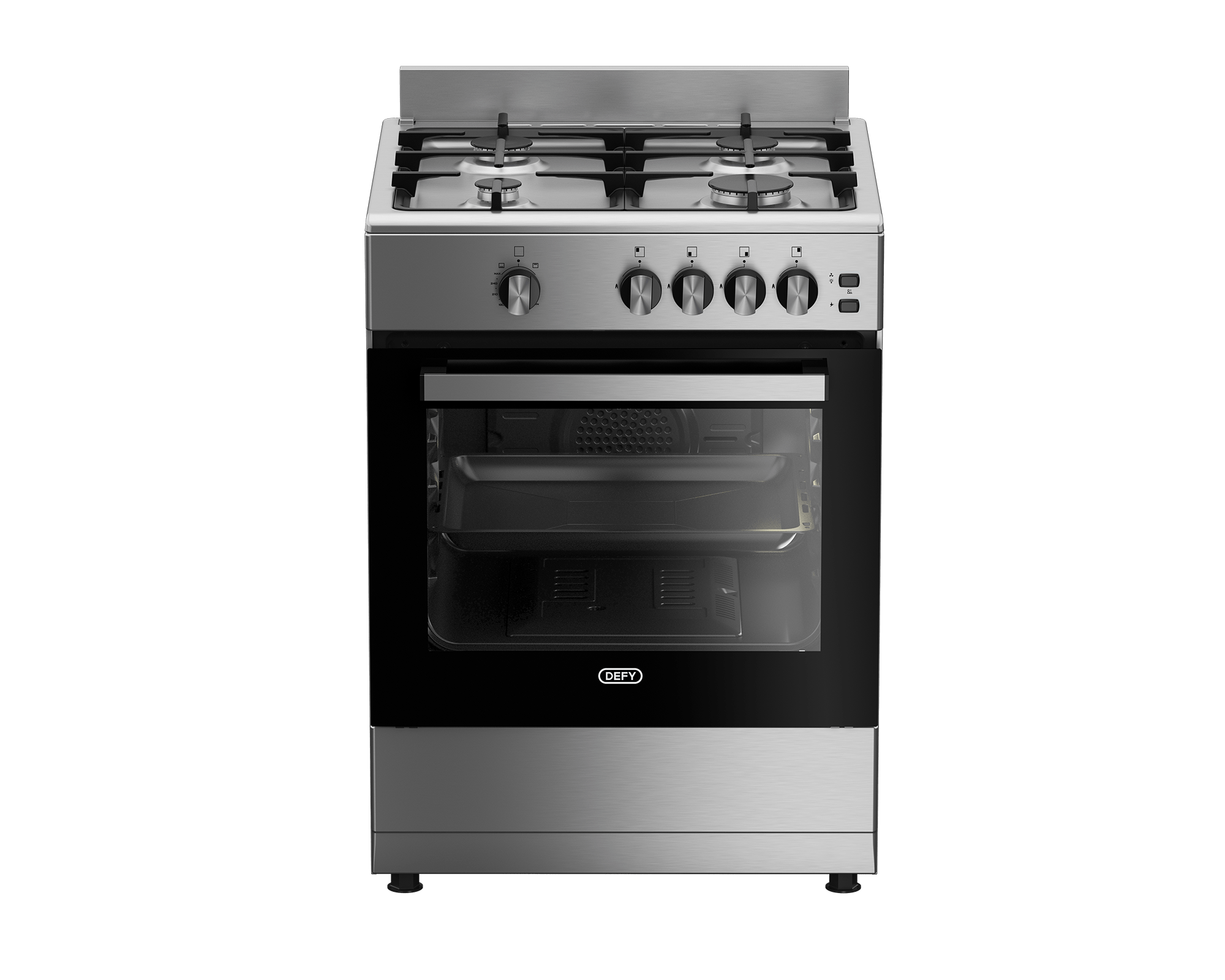 DGS601 Defy 60cm New York Multifunction Turbo Gas Stove Inox Furn