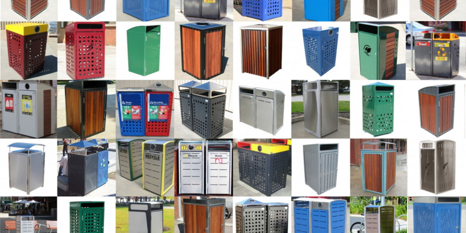 Stylish Public Litter & Recycling Receptacles Furphy Foundry