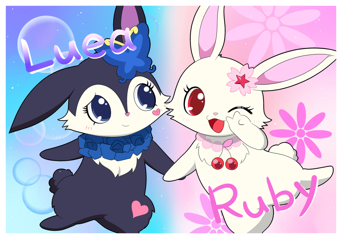 74613 safe, artistピス・ピース, luea (jewelpet), ruby (jewelpet