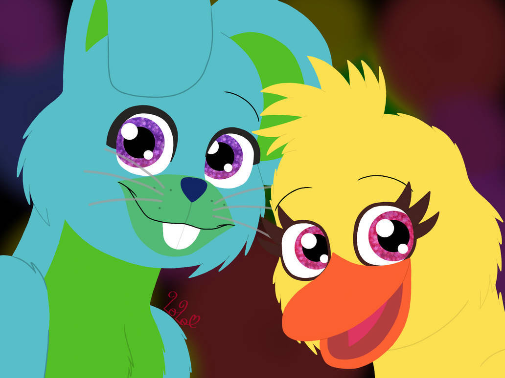 73693 safe, artistloloheartwolf, bunny (toy story), ducky (toy