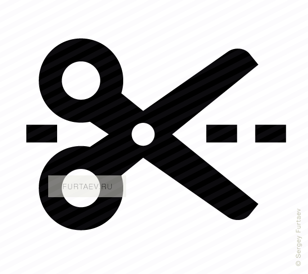 Cutting scissors vector icon