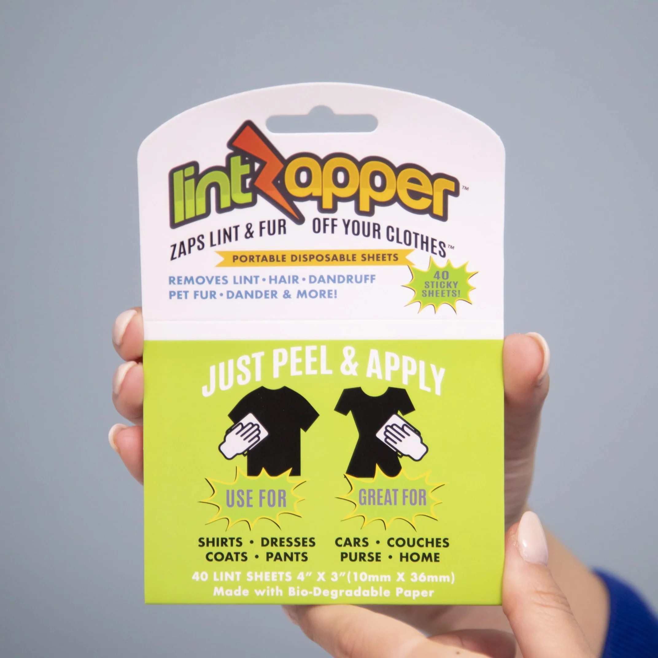 LintZapper Portable Lint Sheets 3 Pack FurZapper