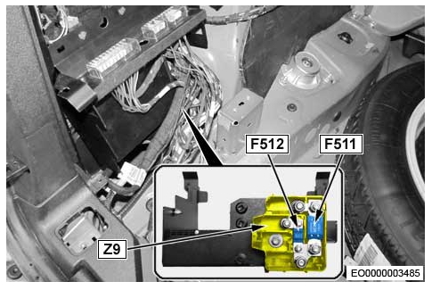 Fuse box diagram BMW X5 F15 and relay with assignment and location