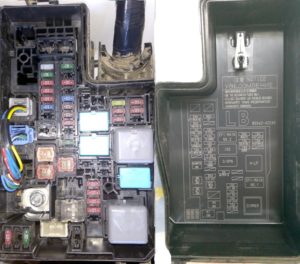 Fuse box diagram Toyota RAV4 4G and relay with assignment and location