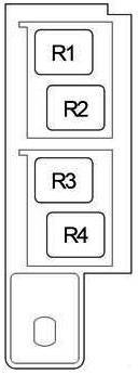 Fuse box diagram Toyota Avensis 2009 - 2018 relay with assignment and